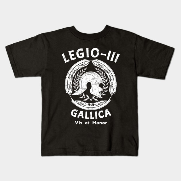 Legio III Gallica Kids T-Shirt by NicGrayTees